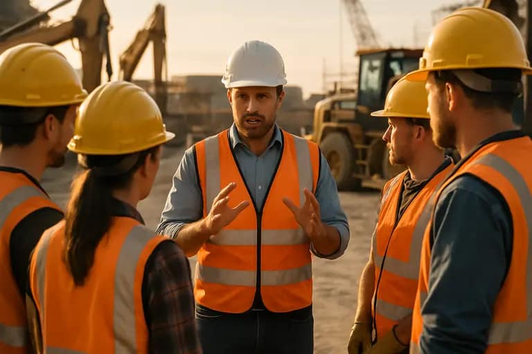 Licensed contractor inspecting a utility area with protective gear