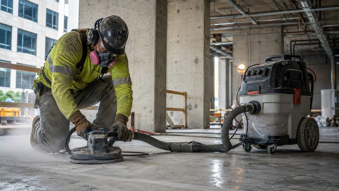 dust extractor for concrete